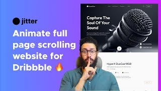 Full Page Website Scroll Animation for Dribbble [upl. by Batchelor]