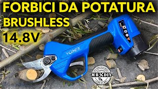 Forbici da potatura elettriche a batteria 28mm Brushless VOMEX ES28 Cesoie da giardinaggio [upl. by Lletnahs]