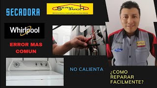 Como reparar falla más común en secadora Whirlpool [upl. by Urania435]