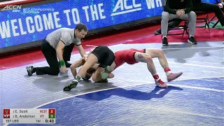 157lbs Bryce Andonian Virginia Tech vs Ed Scott NC State [upl. by Zeus]