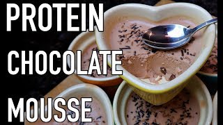 PROTEIN CHOCOLATE MOUSSE PUDDING RECIPE [upl. by Correna]