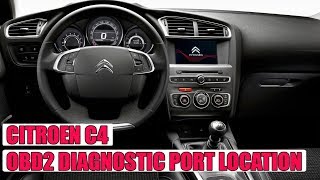 TUTORIAL Citroen C4 20112020 OBD2 Diagnostic Port Location [upl. by Major]