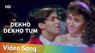 Dekho Dekho Tum HD  Nishchaiy 1992  Salman Khan  Karishma Kapoor  Romantic Song [upl. by Alfonzo]