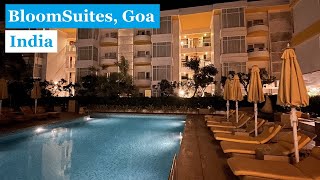 BloomSuites Hotel Calangute Goa India  Room Tour Buffet Breakfast Swimming Pool Gym  Review [upl. by Aineles]