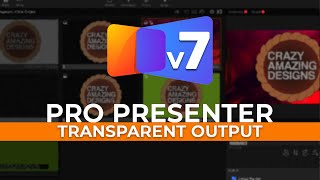 ProPresenter 7  Transparent Output Alpha Chroma Key Training [upl. by Notxam]