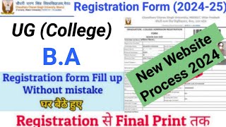 How to Fill CCS University Admission Form 202425  CCSU BA Registration Form Fill Up 2024 [upl. by Cocke]