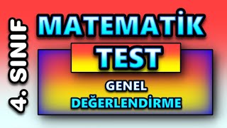 4 Sınıf  Matematik  TEST  Genel Değerlendirme [upl. by Inod70]