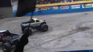 Announcer Hit at Monster Truck Show Madison WI Part 1 [upl. by Aleyam]