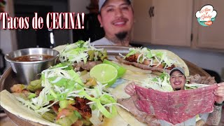 TACOS DE CECINA RECETA [upl. by Barrus349]