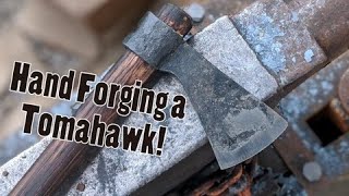 Forging a Tomahawk or Trade Axe With A Forge Welded Bit A Busy Weekend of Blacksmithing [upl. by Aisilef551]