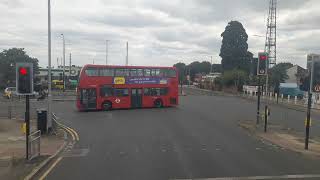 bus ride by Route 427 Journey from Uxbridge to Southall London 🇬🇧 [upl. by Kenon]