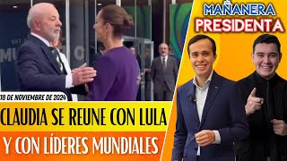 MañaneraPresidenta  CLAUDIA llega a BRASIL para el G20 Tiene REUNIONES con LÍDERES MUNDIALES [upl. by Eirlav]