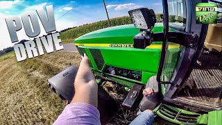 John Deere 7810  POV Transport amp SOUND [upl. by Ednalrym]