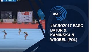 Womens group Poland  2017 Acro Europeans junior allaround final [upl. by Ellah]