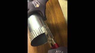 HVAC How to Crimp Round Ductwork [upl. by Felipa180]