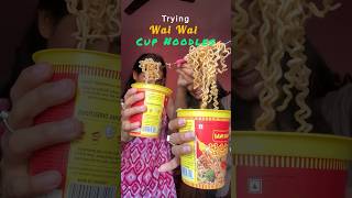 First Time Trying Wai Wai Ke Cup Noodles❤️👀 minivlog noodles cooking shortsviral shorts [upl. by Mairym]