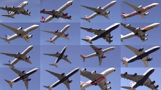 190723 London Heathrow Airport  Departures of Various Airliners at LHR RWY09R [upl. by Nae879]