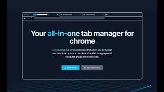 One Tab Group Beta Your allinone tab manager for chrome [upl. by Rondon]