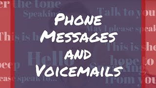 How to Leave a Voicemail Message  English Telephone Skills [upl. by Col804]