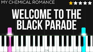 My Chemical Romance  Welcome To The Black Parade  EASY Piano Tutorial [upl. by Eade128]