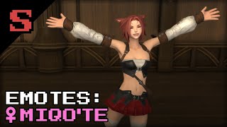 FFXIV Emotes Female Miqote [upl. by Fitton]