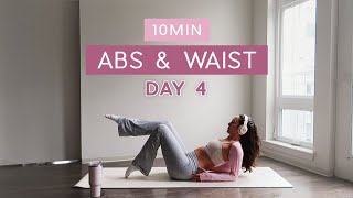 Day 4  1 Month Pilates Plan  10MIN ‘Hourglass’ Abs  deep core amp pelvic floor [upl. by Haridan]