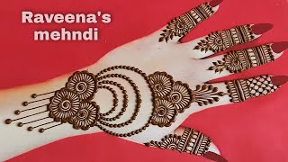 simple henna mehndi design for beginner latest arabic mehndi designraveenas mehndi [upl. by Donall226]