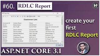 60 Create your first RDLC Report in AspNet Core  A StepbyStep Guide 🚀  RDLC Reports [upl. by Ardekahs681]