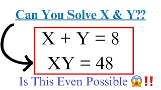 Can you Solve Math Olympiad Simultaneous Equations For X amp Y Is This Even Possible 😱 [upl. by Pacheco]