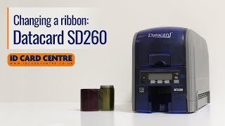 How to change a Datacard SD260 printer ribbon [upl. by Etnohs]