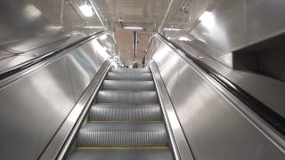 Sweden Stockholm Odenplan trainsubway station 2X escalator ride and broken SMW elevator [upl. by Nnylrahc]