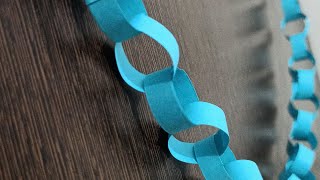 How to make Paper Chain  Paper Decorations [upl. by Allecsirp879]