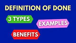 Definition of Done in Scrum  Definition of done in Agile  Definition of Done Scrum [upl. by Otrebron724]