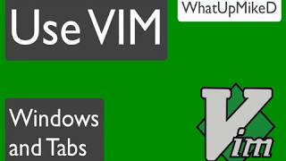 Use VIM Windows and Tabs [upl. by Ahsakat383]