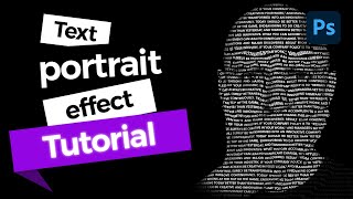 Text Portrait Effect Photoshop Tutorial [upl. by Aniwde27]