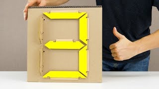 How to Make Mechanical 7 Segment Display from Cardboard [upl. by Onfroi63]