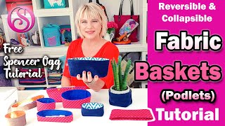 Fabric basket tutorial [upl. by Oakes]