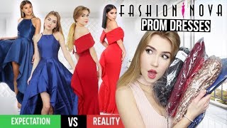 TRYING ON FASHION NOVA PROM DRESSES Success [upl. by Jed]