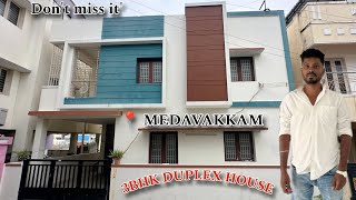 ID346📍MEDAVAKKAM RESALE 3BHK DUPLEX HOUSE FOR SALE 🫵🏻medavakkam [upl. by Idham898]