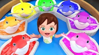 Dolphins Play in Color Water  Learn Colors for Children Kids Educational Video [upl. by Ahilam442]