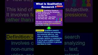 What Is Qualitative Research  shorts [upl. by Aronos237]