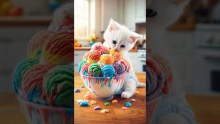 Bubble Trouble 🍦🛁 The Kitten’s Soapy Surprisecat cattales catfunny catshorts funny [upl. by Jeritah]