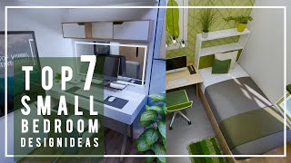 TOP 7 SMALL BEDROOM DESIGN IDEAS AND DECORATING SMALL ROOM INSPIRATION [upl. by Yauqram748]