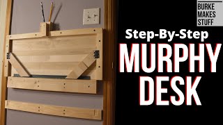 Space Saving Murphy Desk DIY  complete tutorial  folding desk  an easy space saving desk [upl. by Henrie839]