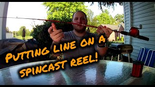 How to Put Line on a Spincast Reel [upl. by Anisor]