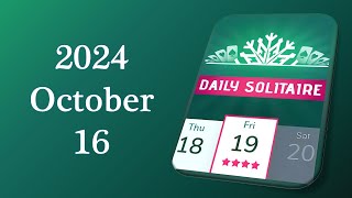 Daily Challenge Solitaire Solution 2024 October 16 [upl. by Ashli671]