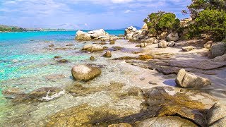 Beautiful Beach Spiaggia di Cala Ginepro in Italy  Calming Sea Sounds [upl. by Ahgiel823]