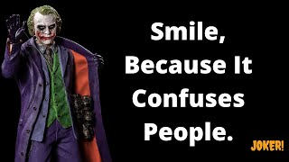 Joker Quotes  10 MOST POWERFUL MOTIVATIONAL QUOTES [upl. by Kaz]