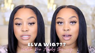 HOW I APPLY MY 13X4 12 INCH BOB FRONTAL  ELVA HAIR [upl. by Eikcim]