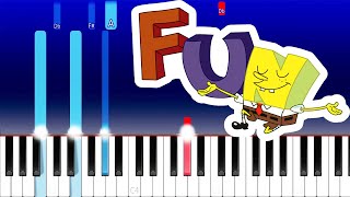 Spongebob  FUN Song Piano Tutorial [upl. by Wilde]